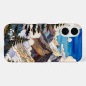 Personalized Mountain Sunset Phone Case (Achterkant (horizontaal))