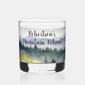 Personalized Mountain Theme Whisky Glas (Voorkant)