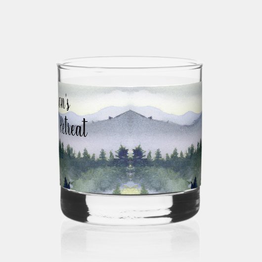 Personalized Mountain Theme Whisky Glas (Links)