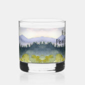 Personalized Mountain Theme Whisky Glas (Rechts)