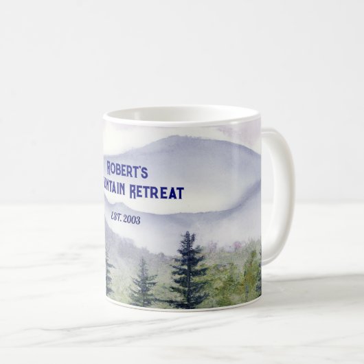 Personalized Mountain Themed Koffiemok (Voorkant rechts)