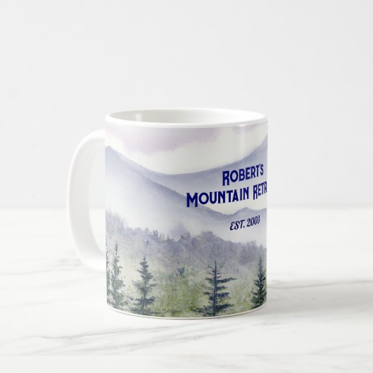 Personalized Mountain Themed Koffiemok (Voorkant links)