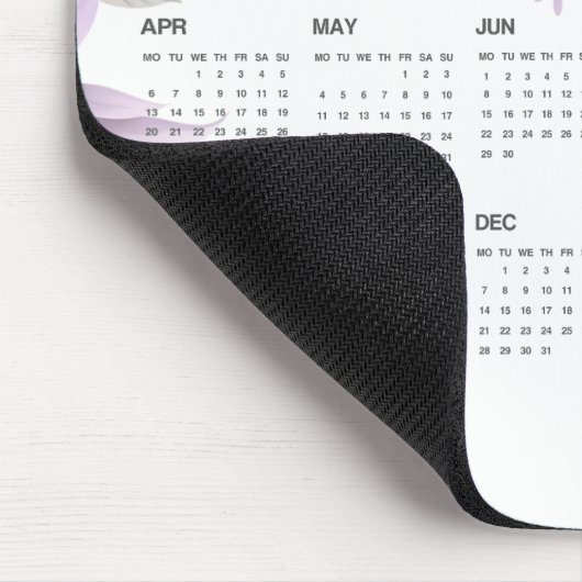 Personalized Mouse Pad with Full 2026 Calendar Muismat (Hoek)