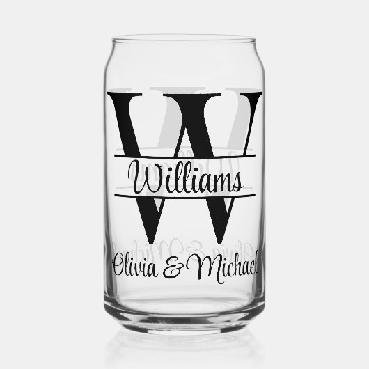 Personalized Mr and Mrs Wedding Guest Favor Gift Blikvorm Glas (Achterkant)