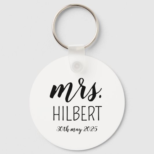 Personalized Mr and Mrs weeding party– Custom Wedd Sleutelhanger (Voorkant)