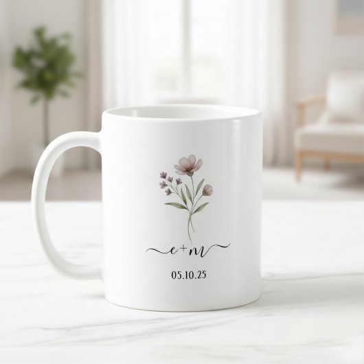 Personalized Mr & Mrs coffee mugs, Engagement  Koffiemok