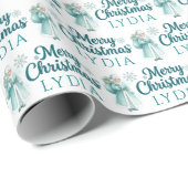 Personalized Mrs. Claus Wrapping Paper Cadeaupapier (Rol Hoek)