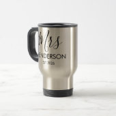 Personalized Mrs Gifts for the bride to be cup wit Reisbeker (Voorkant links)