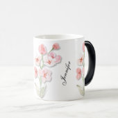 Personalized Mug, Custom Name Mug, Flowers Mug Magische Mok (Voorkant rechts)