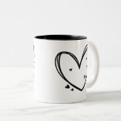Personalized mug for couples with names  tweekleurige koffiemok (Voorkant rechts)