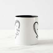 Personalized mug for couples with names  tweekleurige koffiemok (Center)