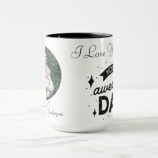 Personalized mug for dad with photo with dad. mok (Midden)