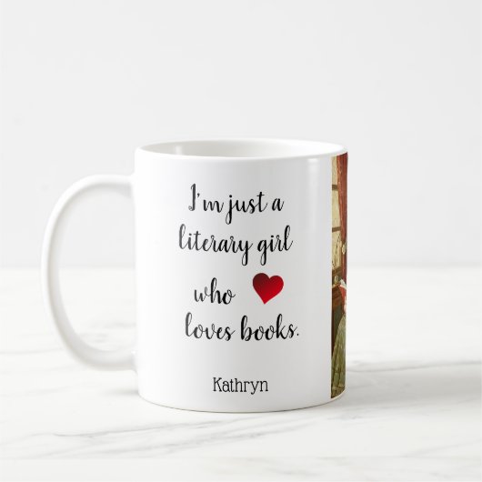 Personalized Mug "Literary Girl" Koffiemok (Links)