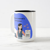 personalized mug to celebrate the accountant tweekleurige koffiemok (Voorkant links)