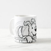 Personalized mug with a dog design koffiemok (Voorkant links)