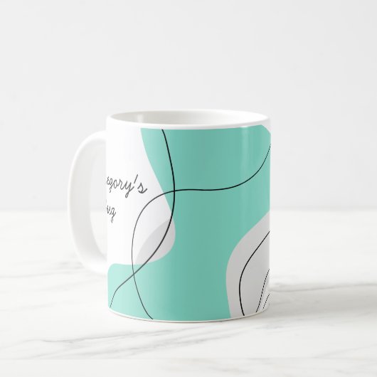 Personalized Mugs Wavy Abstract Koffiemok (Voorkant links)