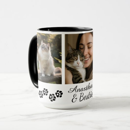 Personalized Multi-Photo Pet Lover Mug  Mok (Voorkant links)