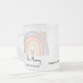 Personalized Mum's Rainbow & Floral Mug Matglas Koffiemok (Voorkant links)