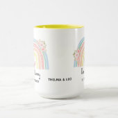 Personalized Mum's Rainbow & Floral Mug Mok (Midden)