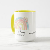 Personalized Mum's Rainbow & Floral Mug Mok (Voorkant links)