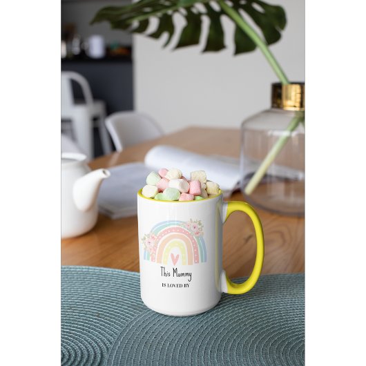 Personalized Mum's Rainbow & Floral Mug Mok