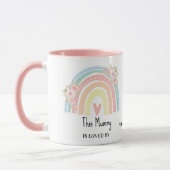 Personalized Mum's Rainbow & Floral Name Mug Mok (Links)