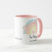 Personalized Mum's Rainbow & Floral Name Mug Mok (Voorkant rechts)