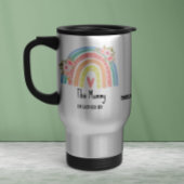 Personalized Mum's Rainbow & Floral Travel Mug Reisbeker