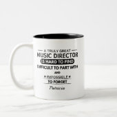 Personalized Music Director Appreciation Tweekleurige Koffiemok (Links)