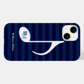 personalized music note striped Case-Mate iPhone case (Achterkant (horizontaal))