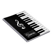 Personalized Music Notebook Piano Teacher Notitieboek (Rechterzijde)