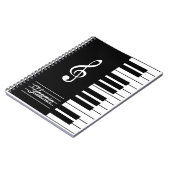 Personalized Music Notebook Piano Teacher Notitieboek (Linkerzijde)