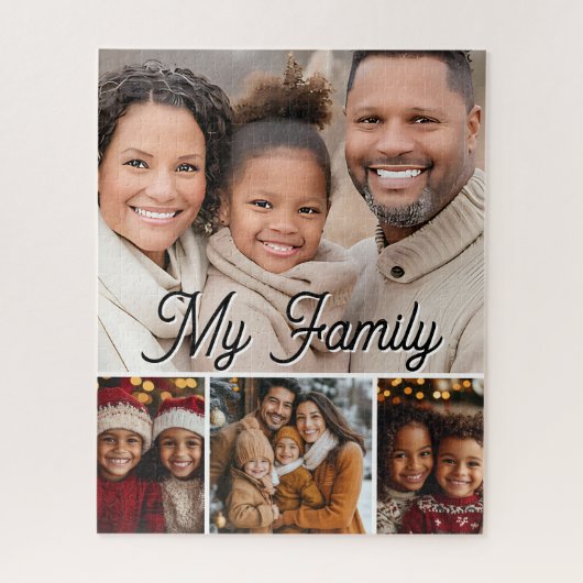 Personalized My Family Photos Template Legpuzzel (Verticaal)