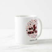 Personalized My First New Year Mug – Custom Name Koffiemok (Voorkant rechts)