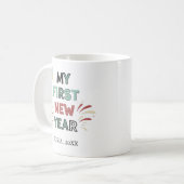 Personalized My First New Year Mug – Custom Name Koffiemok (Voorkant links)