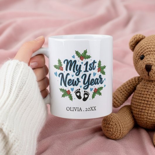 Personalized My First New Year Mug – Custom Name Koffiemok