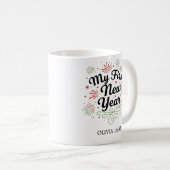 Personalized My First New Year Mug – Custom Name Koffiemok (Voorkant rechts)