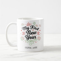 Personalized My First New Year Mug – Custom Name
