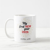 Personalized My First New Year Mug – Custom Name Koffiemok (Links)