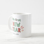 Personalized My First New Year Mug – Custom Name Koffiemok (Voorkant links)