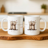 Personalized My Heart Is Yours Otter Mug Koffiemok