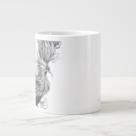 Personalized Mythological Phoenix Mug  Grote Koffiekop (Voorkant)