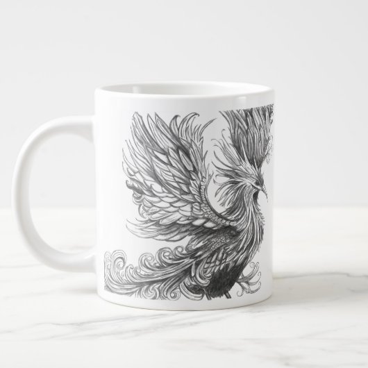 Personalized Mythological Phoenix Mug  Grote Koffiekop (Links)