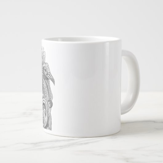 Personalized Mythological Turkey Mug Grote Koffiekop (Voorkant rechts)