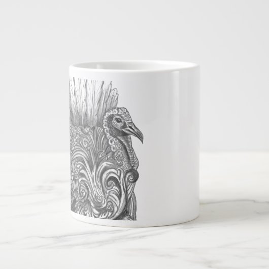 Personalized Mythological Turkey Mug Grote Koffiekop (Voorkant)