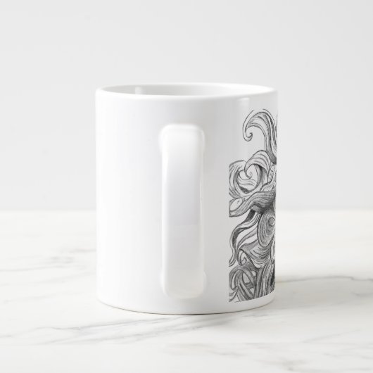 Personalized Mythological Unicorn Mug Grote Koffiekop (Achterkant)