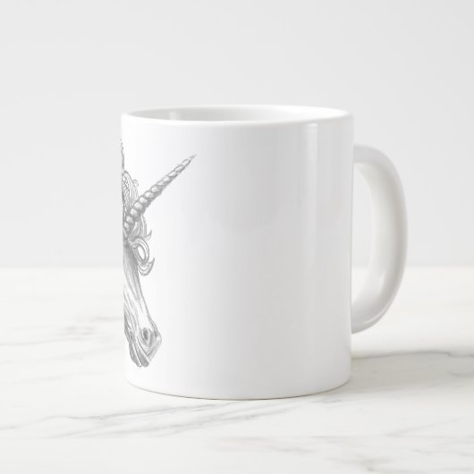 Personalized Mythological Unicorn Mug Grote Koffiekop (Voorkant rechts)