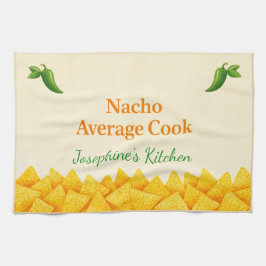 Personalized Nacho Average Cook Funny Tea Towel  Theedoek