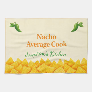 Personalized Nacho Average Cook Funny Tea Towel Theedoek