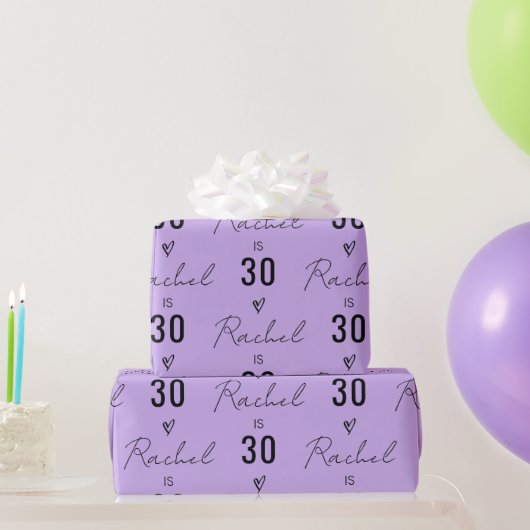 Personalized Name 10th 15th 20th 30 Birthday Gift Cadeaupapier (Feestgeschenken)